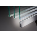 Doorzichtige kunststof pakking voor onderste deurschoenprofiel en 8 mm dik glas ROBUSTUS / 20m