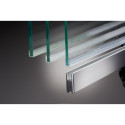 Joint pince-glace plastique transparent pour profil sabot de porte inférieur et vitrage de 6mm d'épaisseur SUPRA / 100m