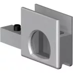 Adaptateur réversible chromé pour serrure de sécurité à pression-rotation et pour vitrage jusqu'à 8mm d'épaisseur SUPRA / pce