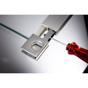 Omkeerbare verchroomde adapter voor drukbediende veiligheidssloten en voor beglazing tot 8 mm dikte SUPRA / pce