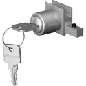 Security Lock with Interchangeable Inner Cylinder and 2 Reversible Flat Non-Notched Keys for Glazing up to 8mm