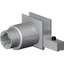 Security Lock with Interchangeable Inner Cylinder and 2 Reversible Flat Non-Notched Keys for Glazing up to 8mm