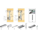 Natuurlijk geanodiseerd aluminium antistofprofiel met borstelafdichting voor 8mm dikke SUPRA beglazing, lengte 5m / 5m