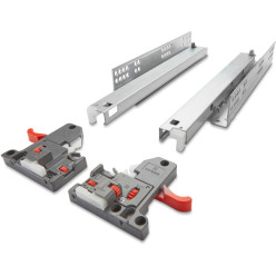 Geleiders 3D soft close 500mm volledig uittrekbaar met clips 30kg / pce