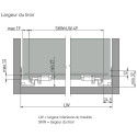 Geleiders 3D soft close 350mm volledig uittrekbaar met clips 30kg / pce