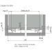 Coulisses 3D soft close 350mm à sortie totale avec clips 30kg / pce