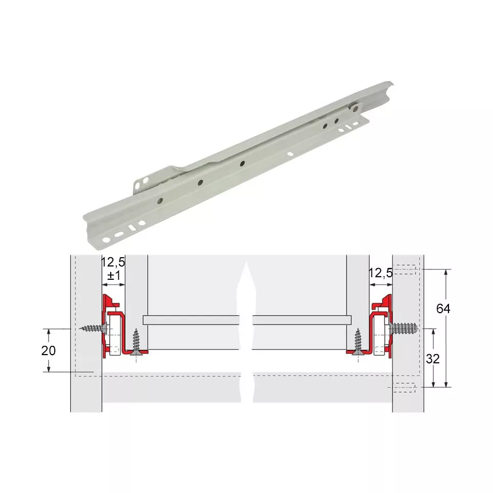 Partial Extension Roller Runners...
