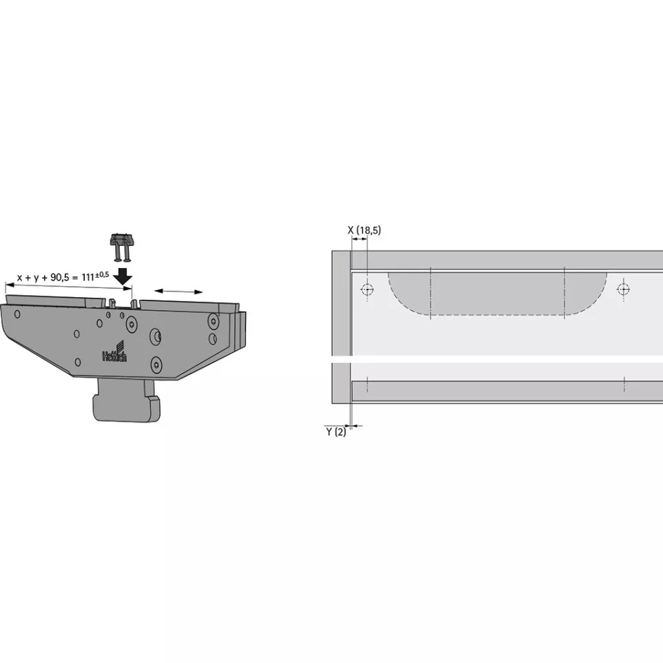 Template for mounting activator in...