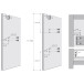 Opschroefbare deurstop/afstandhouder SlideLine 55 Plus / pce