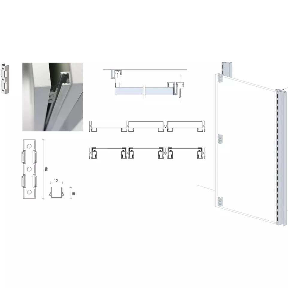 Clips de fixation LINEAR 12kg / pce