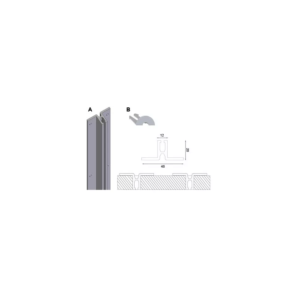 Aluminum Shelf Upright End Cap LINEAR...