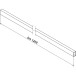Tringle en aluminium anthracite à recouper pour façade aluminium de tiroir à casseroles intérieur Slim longueur 1,2m / 1.2m