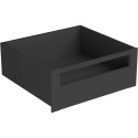 Tringle en aluminium anthracite à recouper pour façade aluminium de tiroir à casseroles intérieur Slim longueur 1,2m / 1.2m