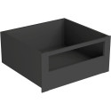 Tringle en aluminium anthracite à recouper pour façade aluminium de tiroir à casseroles intérieur Slim longueur 1,2m / 1.2m