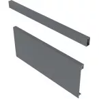 Façade en aluminium blanc ht.95mm à recouper pour tiroir à casseroles intérieur Slim longueur 1,2m / pce