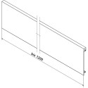 Façade en aluminium blanc ht.110mm à recouper pour tiroir intérieur et tiroir à casseroles intérieur Slim longueur 1,2m / pce