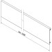 Façade en aluminium blanc ht.110mm à recouper pour tiroir intérieur et tiroir à casseroles intérieur Slim longueur 1,2m / pce