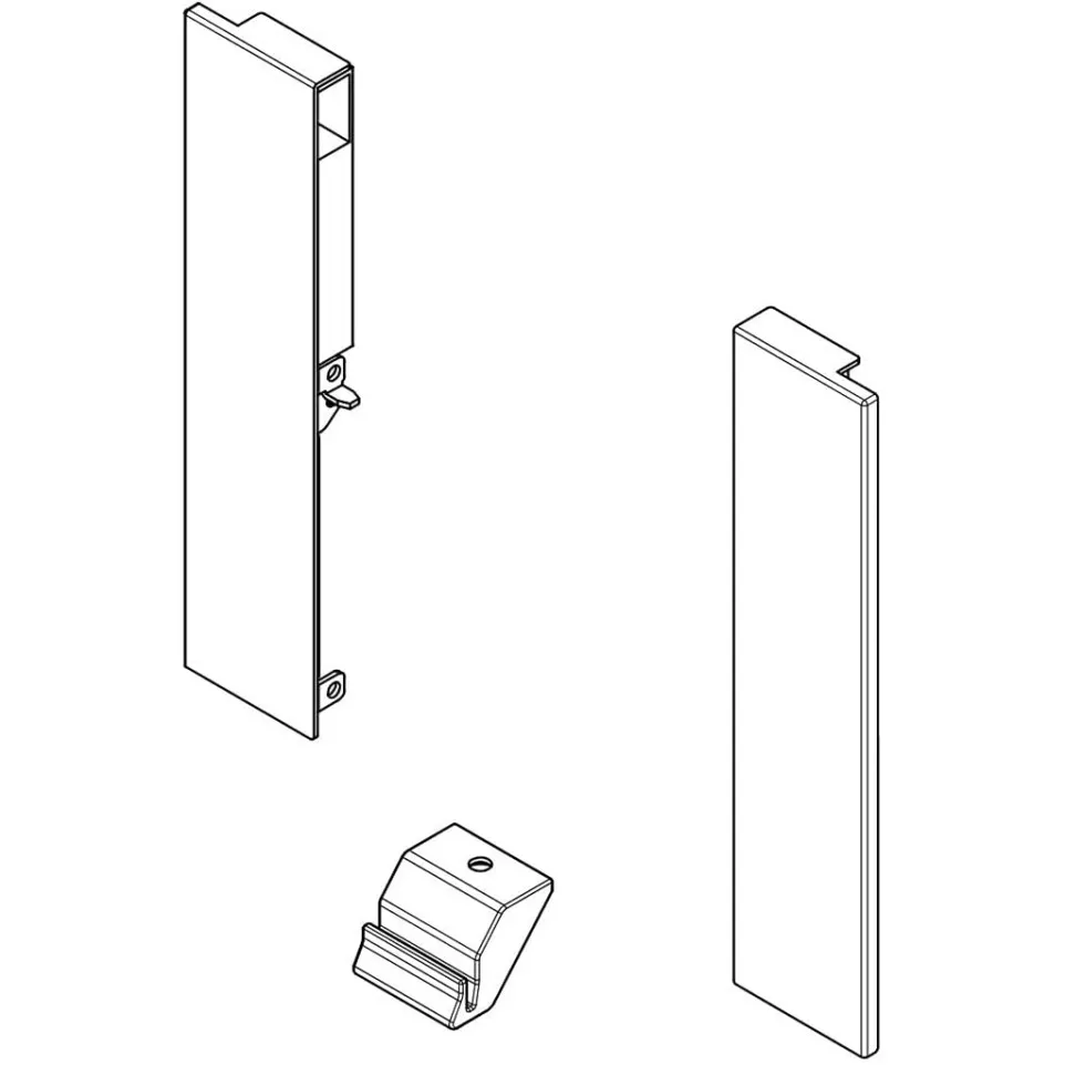 Frontpaneelconnectorset, wit, hoogte...