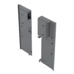 Kit de raccords de façade blanc hauteur 120mm pour façade en aluminium de tiroir à casseroles intérieur Slim / pce
