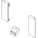 Frontpaneelconnectorset, wit, hoogte 84mm voor aluminium frontpaneel van binnenlade Slim / pce