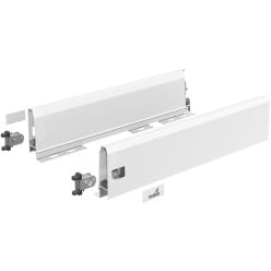 Kit de côtés de tiroir blanc hauteur 126mm, profondeur 650mm Hettich ArciTech / pce