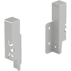 Kit de raccords argenté hauteur 126mm pour paroi arrière Hettich ArciTech / pce