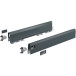 Kit de côtés de tiroir anthracite hauteur 94mm, profondeur 300mm Hettich ArciTech / pce