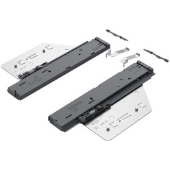 Set Push to Open Silent max. 20 tot 70kg voor ladegeleider Actro You en Actro 5D diepte 400 tot 650mm Hettich / pce