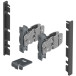 Frontpaneel verbindingsset, antraciet, hoogte 101mm voor aluminium frontpaneel van Hettich AvanTech You binnenlade / pce