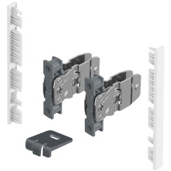 Frontpaneel verbindingsset, wit, hoogte 101mm, voor aluminium frontpaneel van Hettich AvanTech You binnenlade / pce