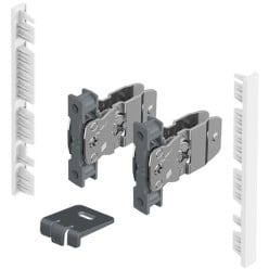 White Facade Connector Kit Height 101mm for Aluminum Drawer Front Hettich AvanTech You / pc