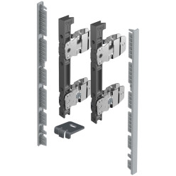 Hettich AvanTech You Front Connector Kit Silver 187mm for Aluminum Interior Drawer Fronts / pc
