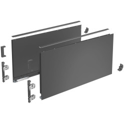 Set ladezijwanden antraciet hoogte 251mm, diepte 450mm Hettich Avantech You / pce