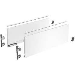 Hettich AvanTech You White Drawer Side Kit Height 187mm Depth 400mm per piece