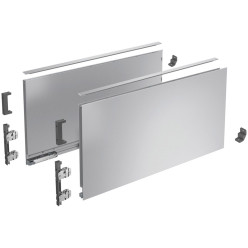 Set ladezijwanden zilver hoogte 251mm, diepte 600mm Hettich Avantech You / pce