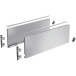 Set ladezijwanden zilver hoogte 187mm, diepte 650mm Hettich Avantech You / pce