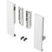 Frontpaneelaansluitset, wit, hoogte 218mm voor aluminium frontpaneel van Hettich Arcitech interne potten- en pannenlade / pce