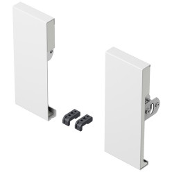 Kit de raccords de façade blanc hauteur 126mm pour façade en aluminium de tiroir intérieur Hettich Arcitech / pce