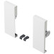Kit de raccords de façade blanc hauteur 126mm pour façade en aluminium de tiroir intérieur Hettich Arcitech / pce