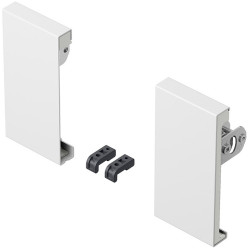 Kit de raccords de façade blanc hauteur 94mm pour façade en aluminium de tiroir intérieur Hettich Arcitech / pce