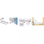 Meubeldeur adapter voor inbouwkoelkast PVC wit / pce