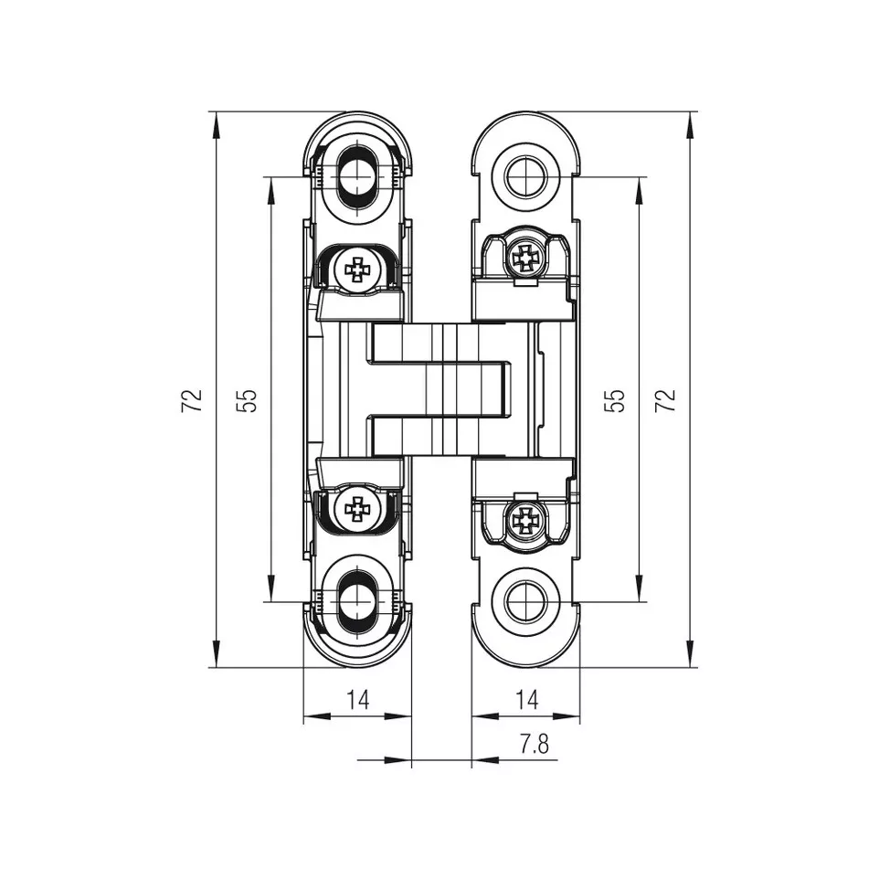 Onzichtbare scharnier KUBIKINA K6100...