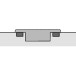 Charnière Sensys 8675 110° nickelée à montage rapide Fix, sans amortissement et sans fermeture automatique (Push to Open), pour 