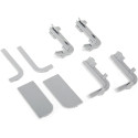 Upper Gola Profile Accessories Kit Brushed Stainless Effect PVC / pc