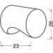 Cylindrical Knob 3731 Ø 20mm Natural Matte Aluminum F1 / pc