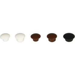 Hettich White Plastic Cover Cap 5mm Drilling Diameter per piece