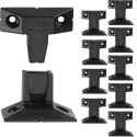 Paire clips de montage Flink 2 à enfiler PVC noir / 10pce