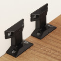 Paire clips de montage Flink 2 à enfiler PVC noir / 10pce
