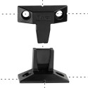 Paire clips de montage Flink 2 à enfiler PVC noir / 10pce