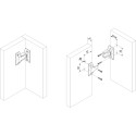 Paire clips de montage Flink 2 à enfiler PVC noir / 10pce